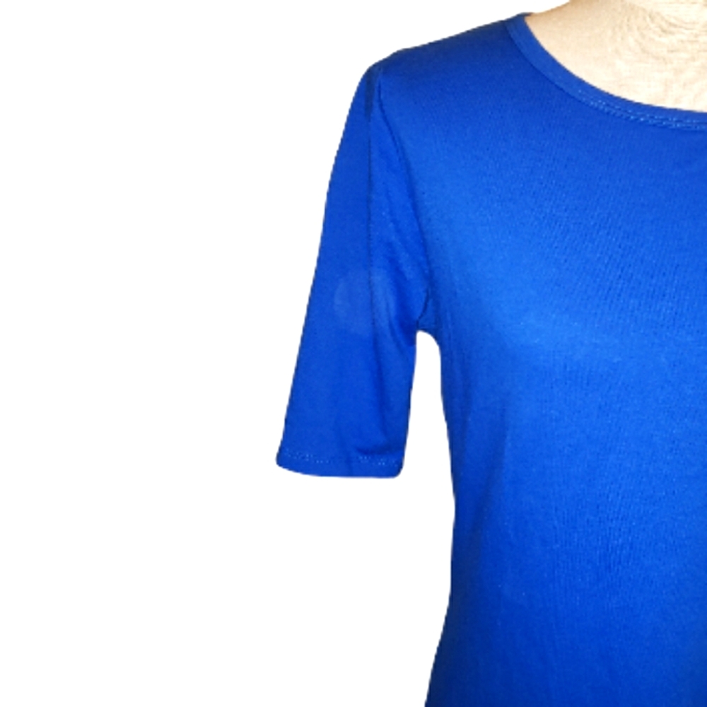 LuLaRoe Knee-Length Mid-Length Sleeves Cobalt Blue T-Shirt Dress XL (12-16) - Picture 11 of 16